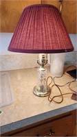Vintage pinwheel crystal lamp