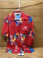 Vintage island image Hawaiian shirt size medium