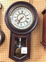 Regulator Antique Calendar Clock (Untested)