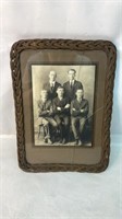 Old photo and wicker frame