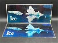 2 ICE VENDING MACHINE PLEXIGLASS PANELS