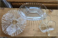 Lot of 3 Glass Serving Dishes