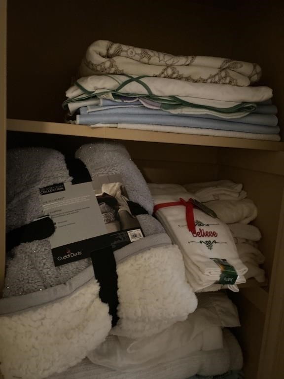Hand towels, blankets, and other linens