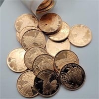 20 COPPER 1 OUNCE LIBERTY ROUNDS