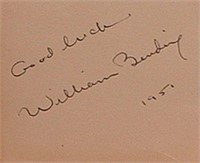William Bendix signature slip