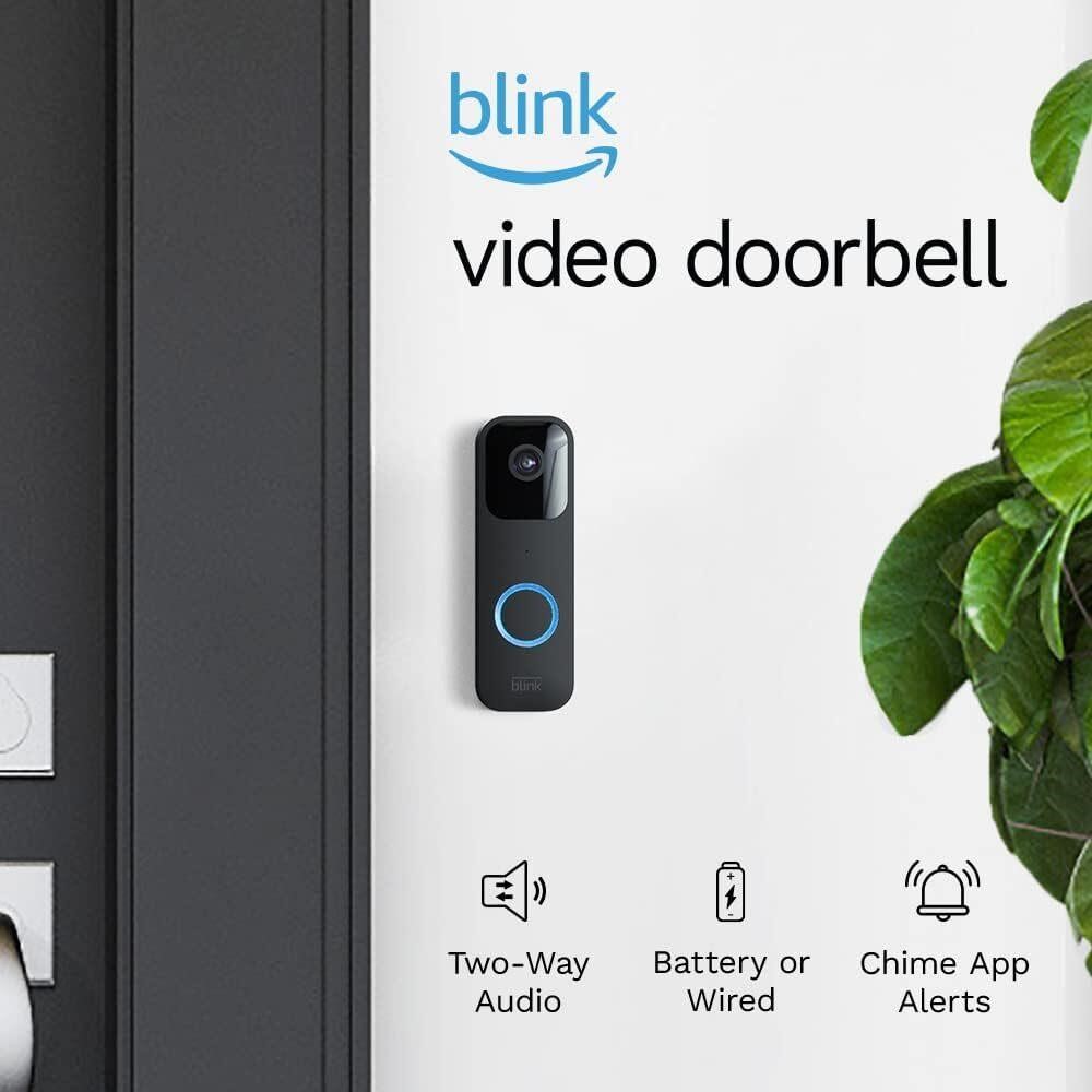 Blink Video Doorbell, HD, Wired (Black)