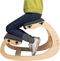 Wood Grey Ergonomic Kneeling Chair, Adjustable