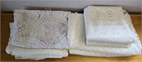 Lot of Lace Tablecloths, Runners, Curtains