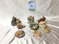 4 Lenox Cat figurines + 4 Other cat Figurines