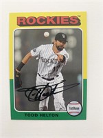 Todd Helton Rockies signed baseball trading card