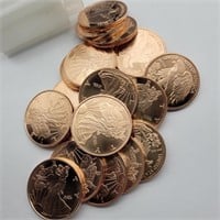 20 COPPER LIBERTY ROUNDS EACH IS 1 OUNCE COPPER