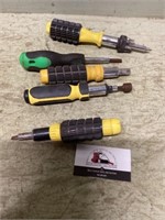 Ratcheting screwdrivers