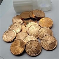 20- 1 OUNCE COPPER ROUNDS