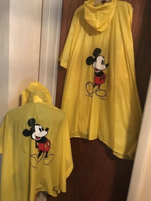Two Disney Plastic Rain Ponchos