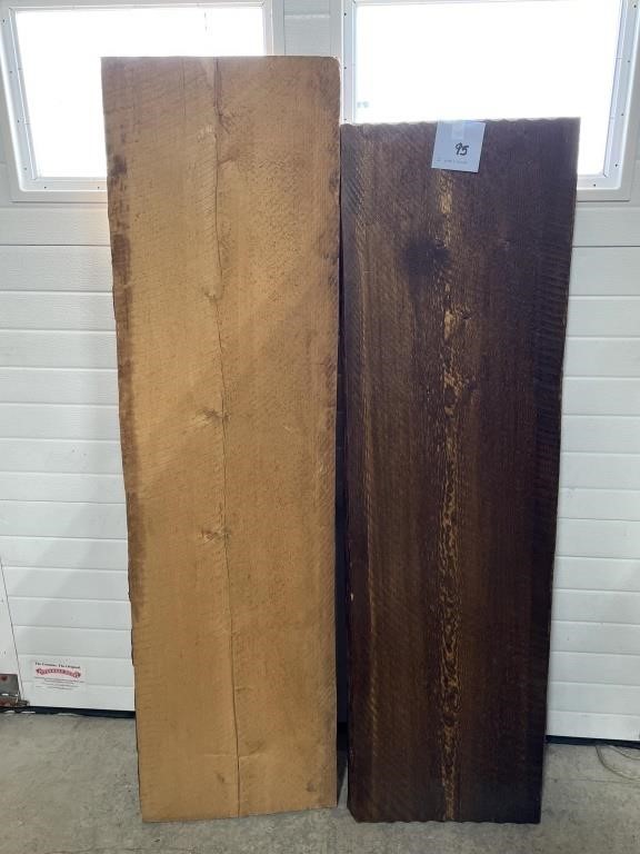 Two rough Edge wood slabs