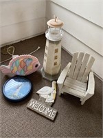 Lighthouse small beach chair, other decor