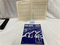 WWII Sheet Music - 2 Pcs - Armed Forces/State Song