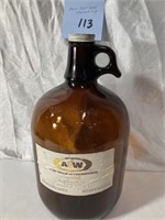 A + W Root Beer 1 Gallon Brown Bottle