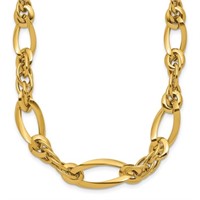 14 Kt Fancy Link Design Necklace