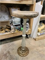 Cast Iron Stool With Wood Seat