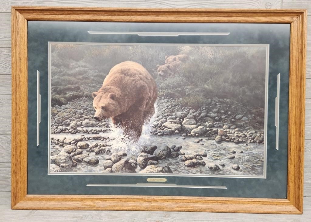 The First Season Bear Painting Framed