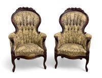 High Style Victorian Chairs (Pair)