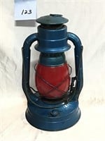 Dietz Oil Lamp with Red Glass (Clean)