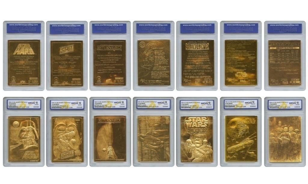 23K Gold Star Wars Card Set