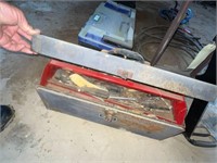 Homak Metal Tool Box w/Assorted Tools