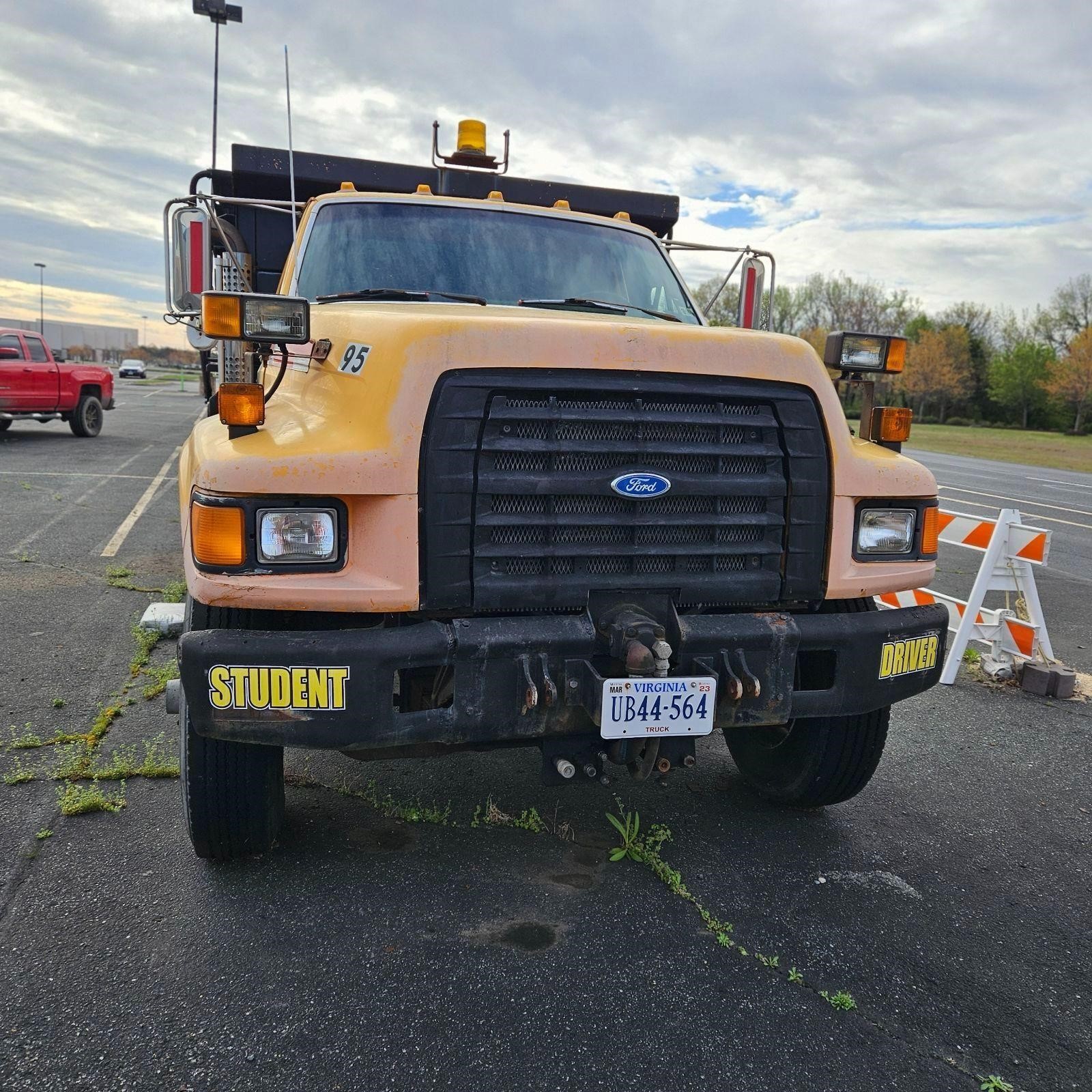 1995 Ford F Series Dump Truck with Snow Plow
