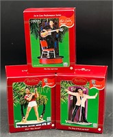 ELVIS MUSICAL CHRISTAL ORNAMENTS BY CARLTON CARDS