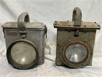 Antique Firetruck Headlamps, Portable.