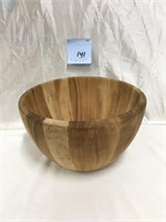 Large Rustic Handcrafted Segmented Solid Wood Bowl