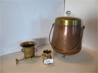 Brass & Copper Pot, Morter & Pestel