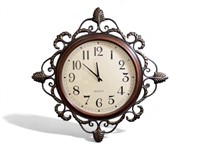 Wrought Iron Battery Operated Wall Clock