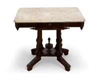 High Style Victorian Entrance Table w/ Marble