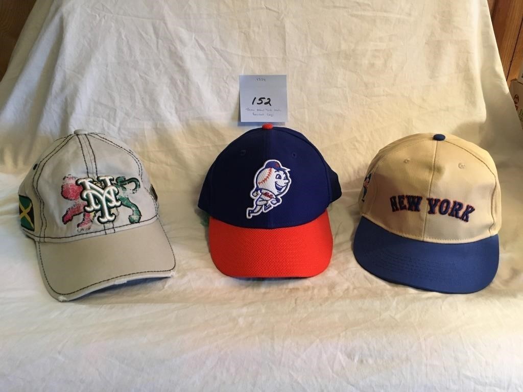 Three New York Mets (MLB) Baseball Caps