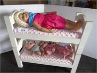 Baby dolls and Bunkbed