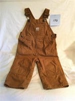 Carhartt Toddler Size Flannel Lined Bib Overalls
