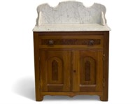 Victorian Wash Stand with Marble top and Surround