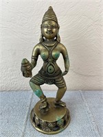 Brass/Bronze Hindu Goddess 8.5in Sculpture