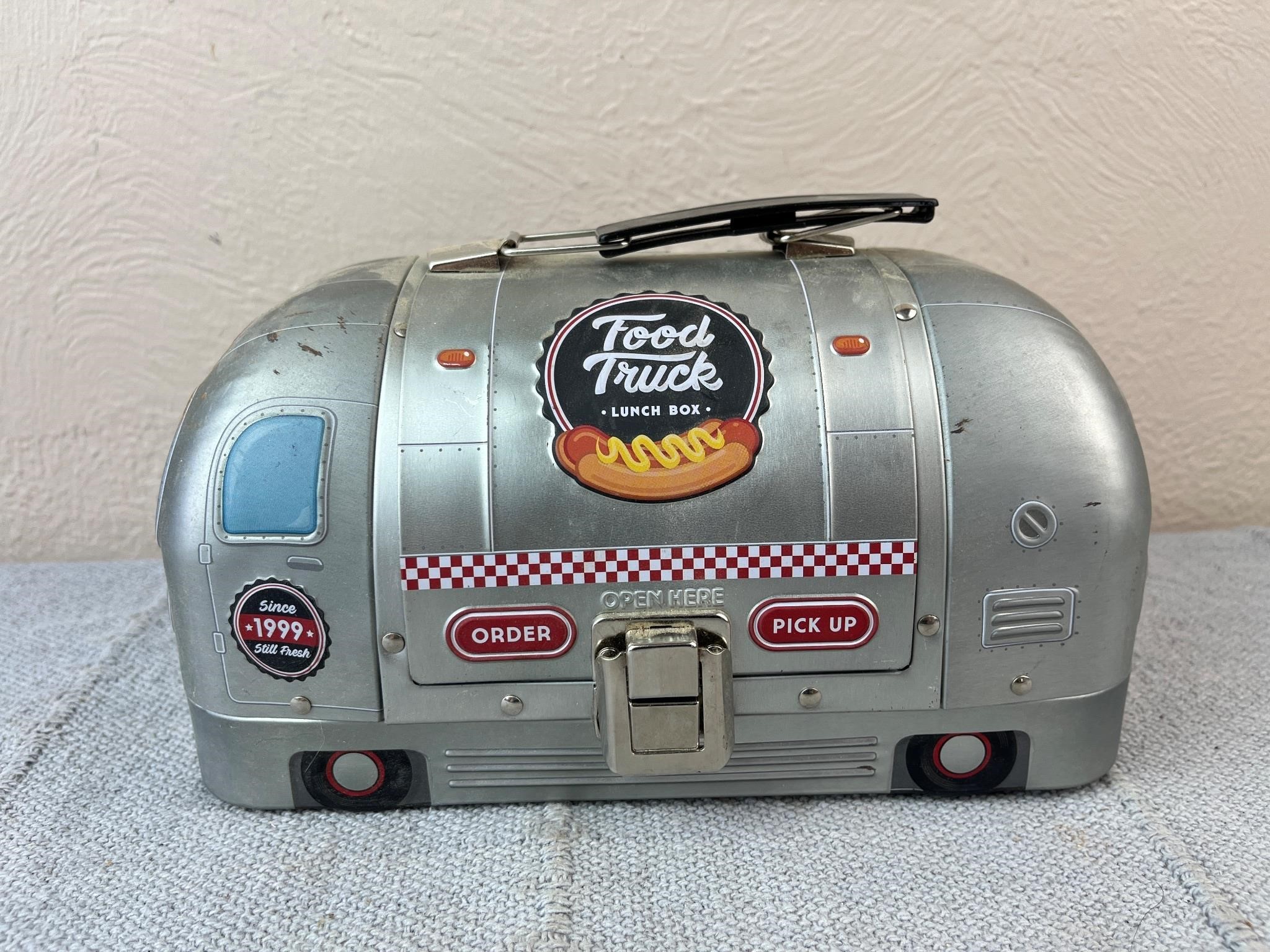 Food Truck Metal Tin Lunch Box with Handle