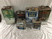 6 Vintage Maple Syrup cans