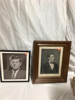 2 Pictures of Lincoln and Kennedy