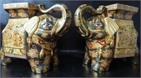 Japanese Ceramic Satsuma Style Elephant Plant