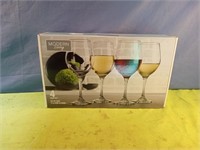 Set of 4 Modern Living 13 oz. Wine Glasses. New