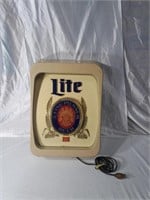 miller light beer sign