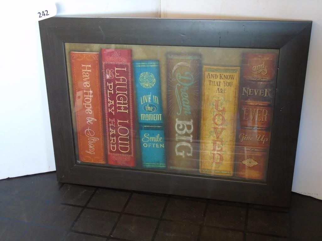 Framed Picture of Book Ends