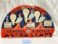 General Electric glass advertising sign