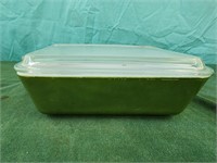 Vintage Verde Pyrex Refrigerator Dish With Lid